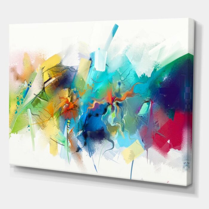 Turquoise Story with Touches – Painting Print on Canvas - Chic Decora