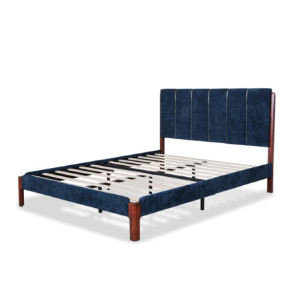 Twin Solid Wood Upholstered Low Profile Platform Bed - Chic Decora