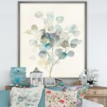 Tybalt Eucalyptus leaves I – Picture Frame Print on Canvas - Chic Decora