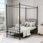 Tyler-Jay Metal Canopy Bed - Chic Decora