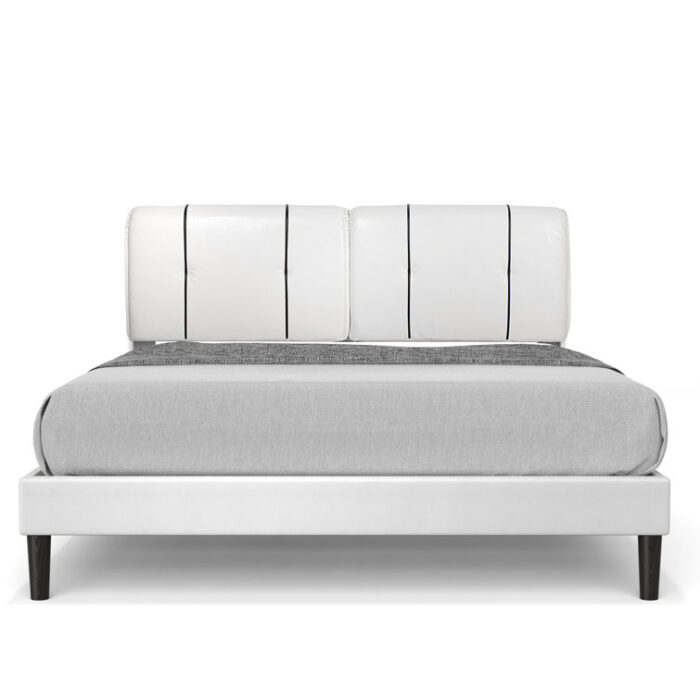 Ucon Upholstered Queen Size PlatformBed - Chic Decora