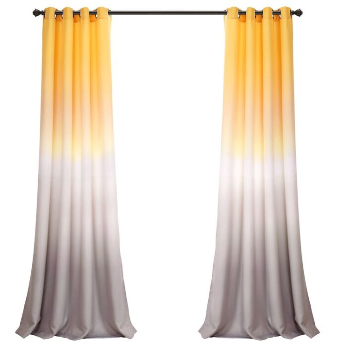 Umbre Fiesta Polyester Room Darkening Curtain Pair (Set of 2) - Chic Decora