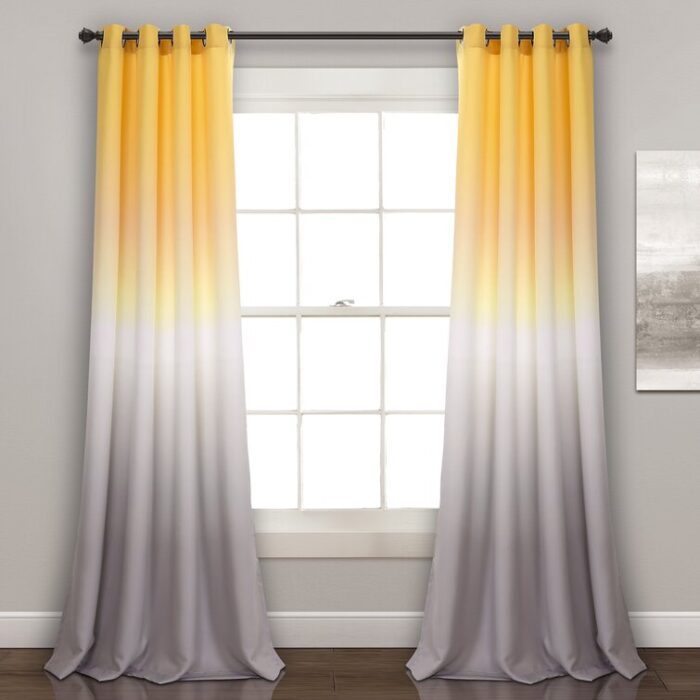 Umbre Fiesta Polyester Room Darkening Curtain Pair (Set of 2) - Chic Decora