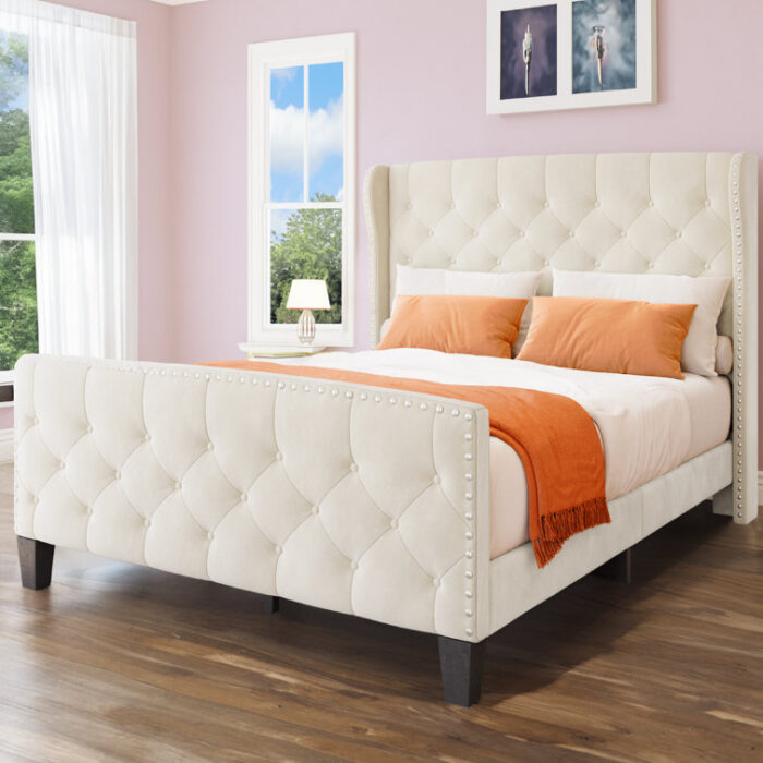 Upholstered Bed - Chic Decora