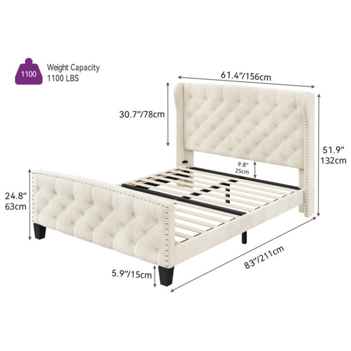 Upholstered Bed - Chic Decora