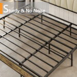 Upholstered Metal Bookcase Storage Bed - Chic Decora