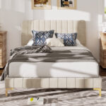 Upholstered Metal Platform Bed - Chic Decora