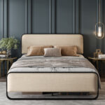 Upholstered Metal Platform Bed - Chic Decora