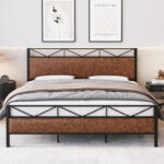 Upholstered Metal Platform Bed - Chic Decora