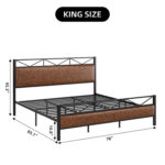 Upholstered Metal Platform Bed - Chic Decora