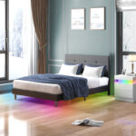 Upholstered Metal Platform Bed - Chic Decora