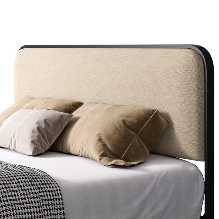 Upholstered Metal Platform Bed - Chic Decora