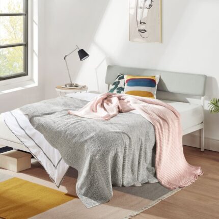 Upholstered Metal Platform Bed - Chic Decora