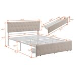 Upholstered Metal Platform Storage Bed - Chic Decora