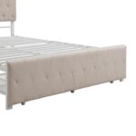 Upholstered Metal Platform Storage Bed - Chic Decora