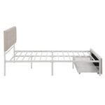 Upholstered Metal Platform Storage Bed - Chic Decora