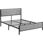 Upholstered Metal Slat Bed - Chic Decora