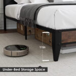 Upholstered Metal Slat Bed - Chic Decora