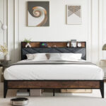 Upholstered Metal Slat Bed - Chic Decora