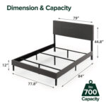 Upholstered Metal Standard Bed - Chic Decora