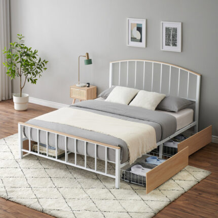 Upholstered Open-Frame Bed - Chic Decora