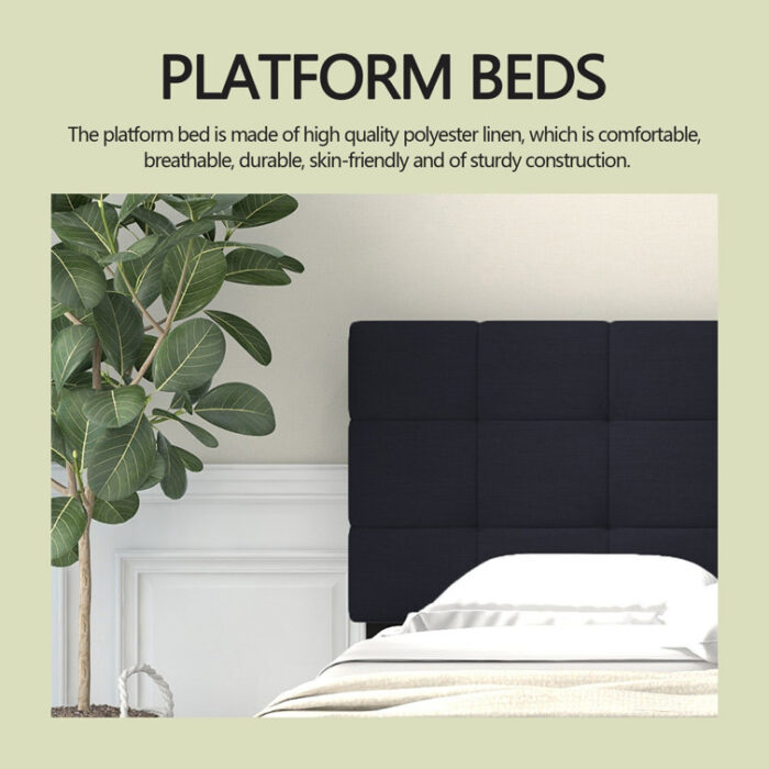 Upholstered Platform Bed - Chic Decora