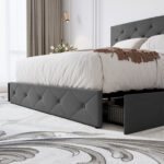 Upholstered Platform Bed - Chic Decora