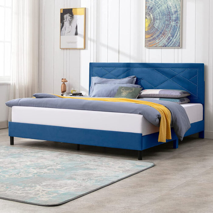 Upholstered Platform Bed - Chic Decora