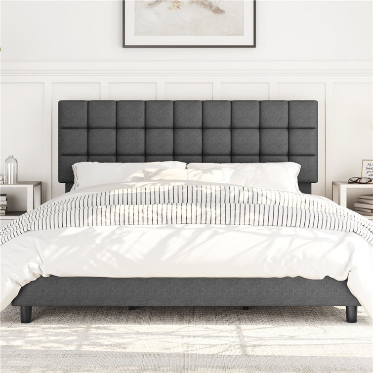 Upholstered Platform Bed - Chic Decora