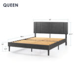 Upholstered Platform Bed with Vertical Channel Tufting - Chic Decora