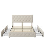 Upholstered Platform Storage Bed - Chic Decora