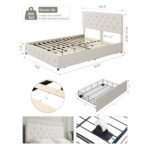 Upholstered Platform Storage Bed - Chic Decora