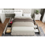 Upholstered Platform Storage Bed - Chic Decora