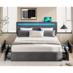 Upholstered Platform Storage Bed - Chic Decora