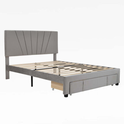 Upholstered Platform Storage Bed - Chic Decora