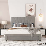 Upholstered Platform Storage Bed - Chic Decora