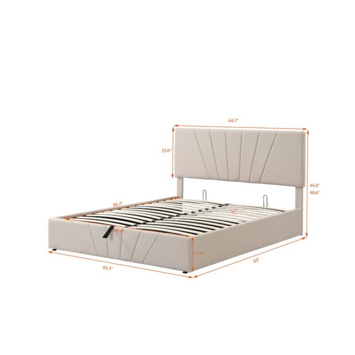 Upholstered Platform Storage Bed - Chic Decora