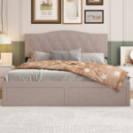 Upholstered Platform Storage Bed - Chic Decora