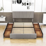 Upholstered Platform Storage Bed - Chic Decora