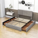 Upholstered Platform Storage Bed - Chic Decora