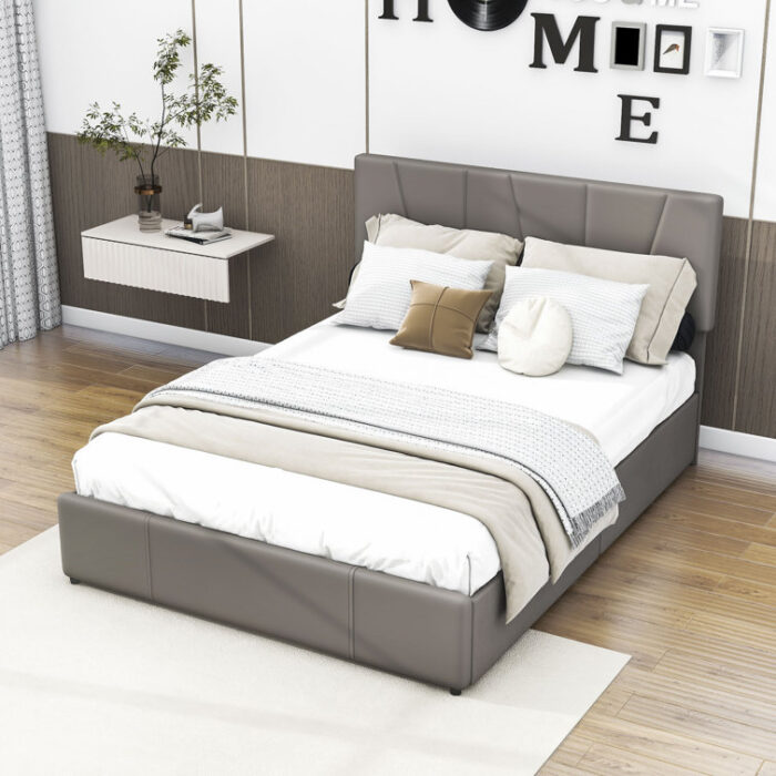 Upholstered Platform Storage Bed - Chic Decora