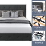 Upholstered Platform Storage Bed - Chic Decora