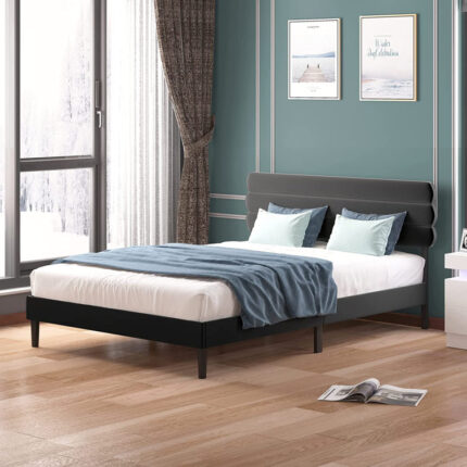 Upholstered Slat Bed - Chic Decora