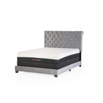 Upholstered Sleigh Bed - Chic Decora