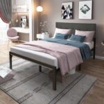 Upholstered Storage Platform Bed with Adjustable Headboard - Chic Decora