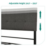 Upholstered Storage Platform Bed with Adjustable Headboard - Chic Decora