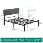 Upholstered Storage Platform Bed with Adjustable Headboard - Chic Decora