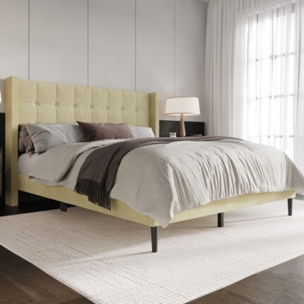 Upholstered Wingback Bed - Chic Decora