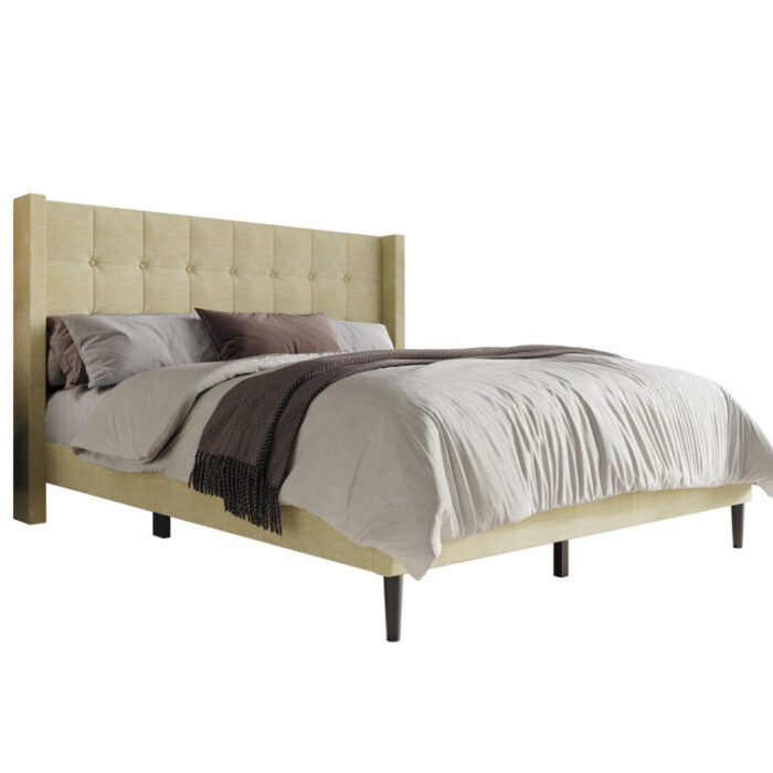 Upholstered Wingback Bed - Chic Decora