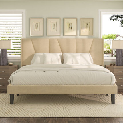 Upholstered Wingback Bed - Chic Decora